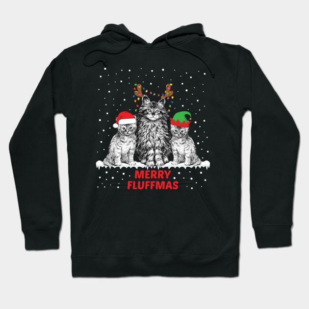 Merry Fluffmas Xmas gift cat lover Hoodie by WinDorra